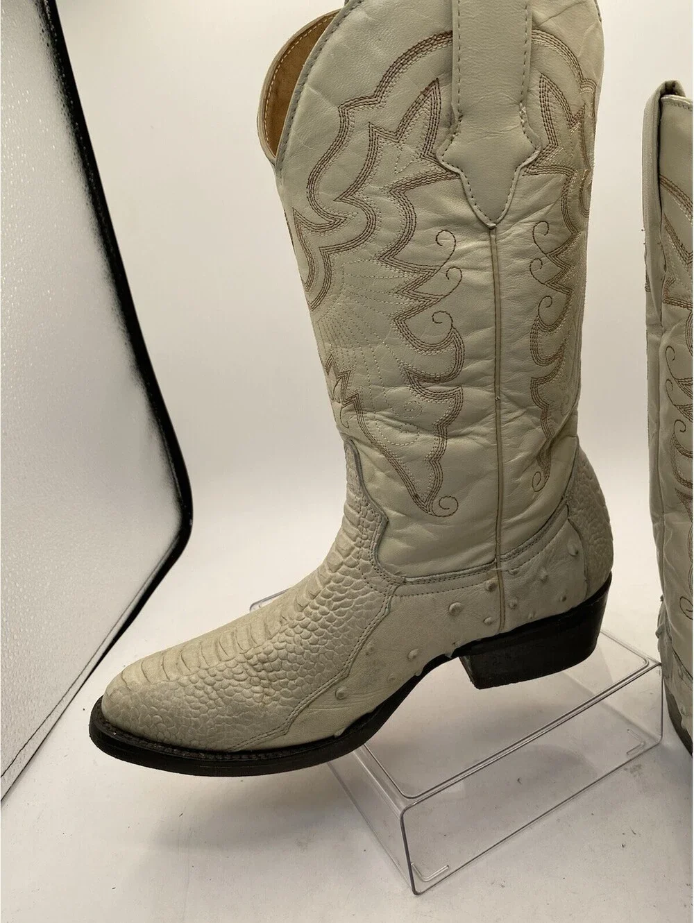 El General Python/Ostrich Cowboy Boots Mens Size: 7 .5  Women's Sz 9